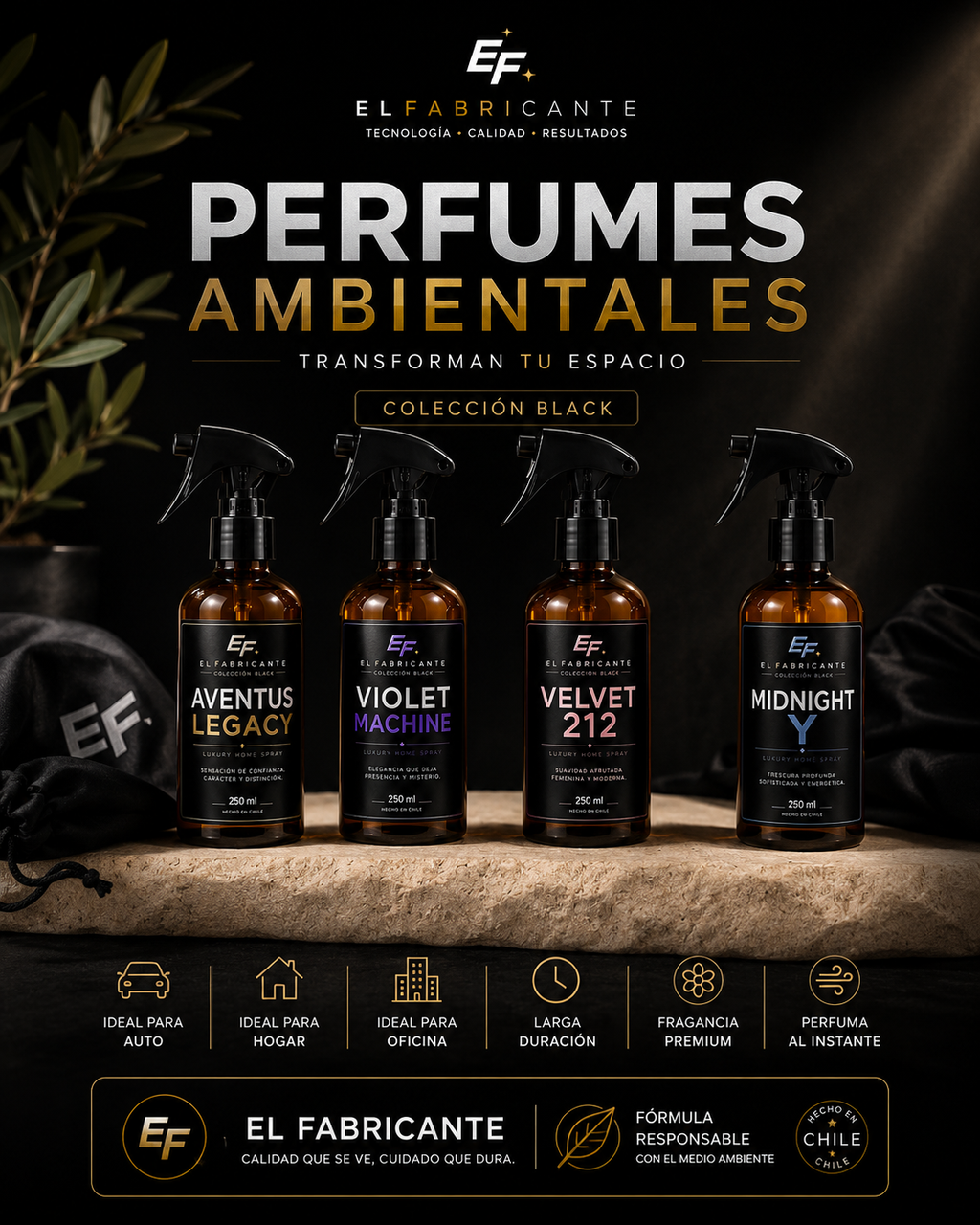 Perfume Ambiental BLACK | 250 ml