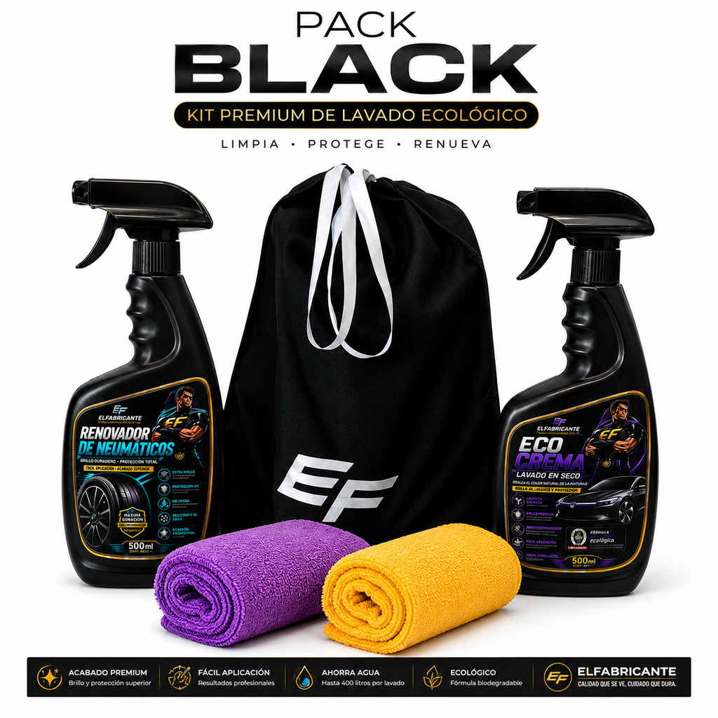 Pack Black | Kit Premium de Lavado Ecológico para Auto