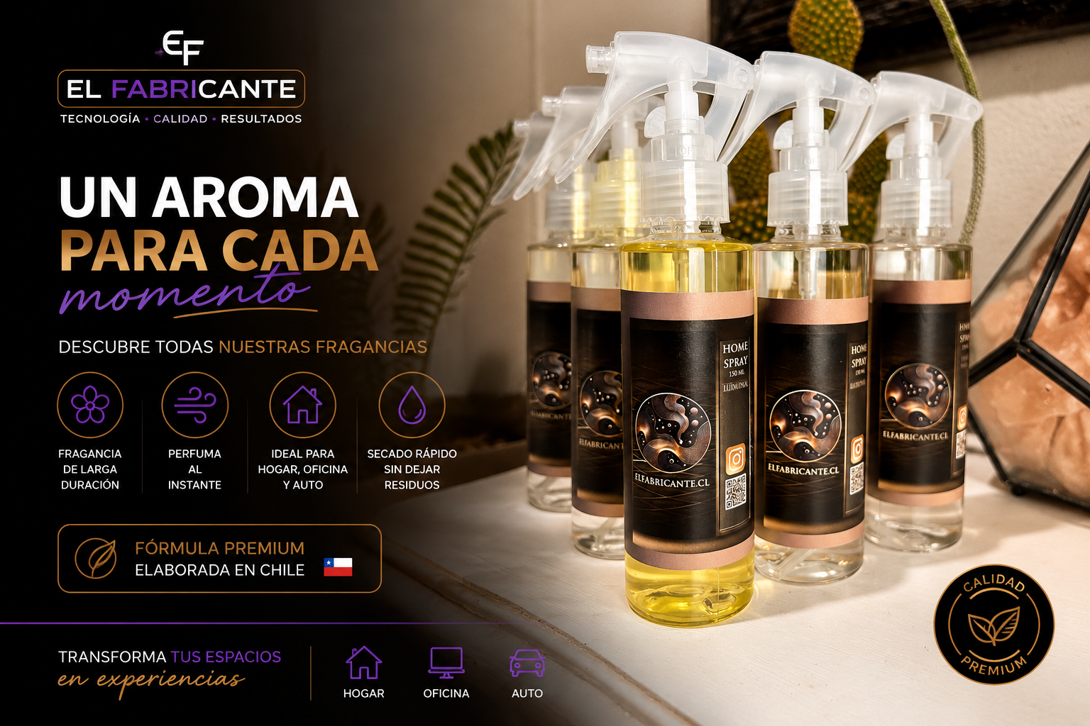 Home Spray 150 ml | Aromatizador de Ambientes ELFABRICANTE